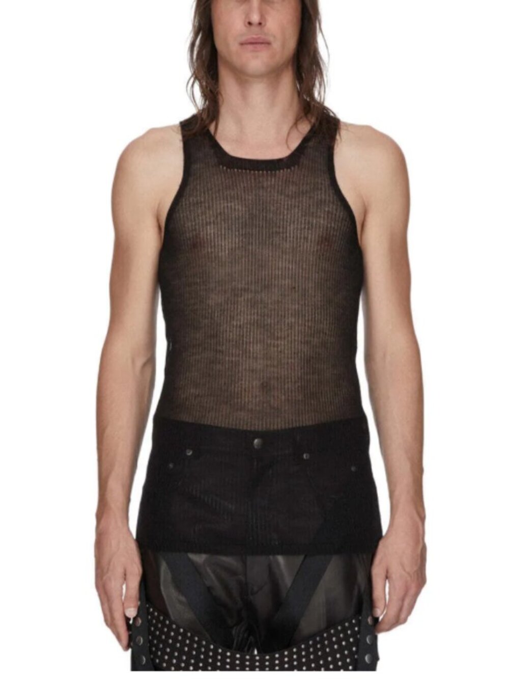 BNWT SS26 RICK OWENS "TEMPLE" CASHMERE KNIT TANK S & L